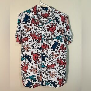 Keith Haring Print Short Sleeve Shirt - Small